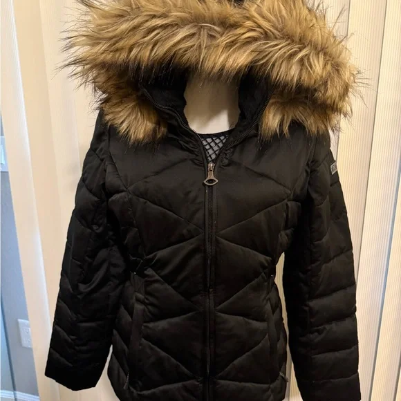 ZeroXposur Black Puffer Jacket with Faux Fur Hood - Picture 2 of 5